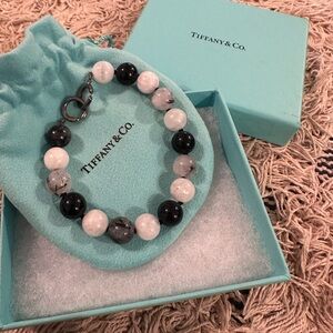 Tiffany & Co Quartz Moonstone Onyx Bead Bracelet